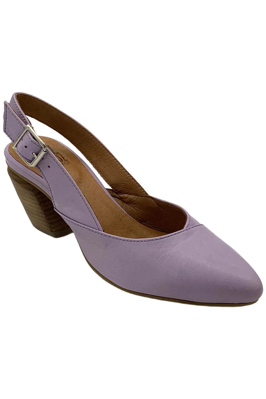 Miz Mooz Leather Slingback Pumps Aurora Lavender - Medium